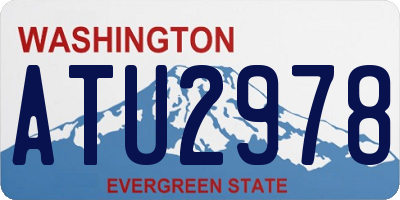 WA license plate ATU2978