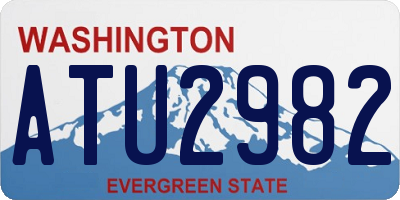 WA license plate ATU2982