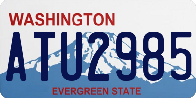 WA license plate ATU2985