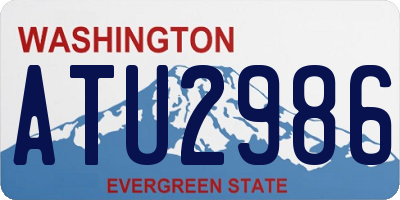 WA license plate ATU2986