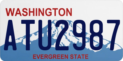 WA license plate ATU2987
