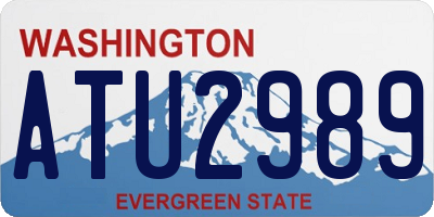 WA license plate ATU2989