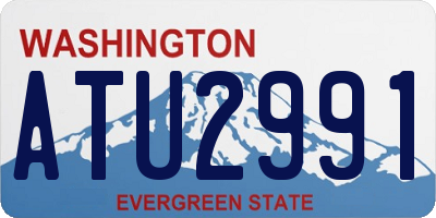 WA license plate ATU2991