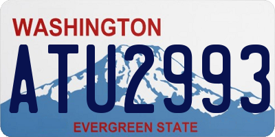 WA license plate ATU2993