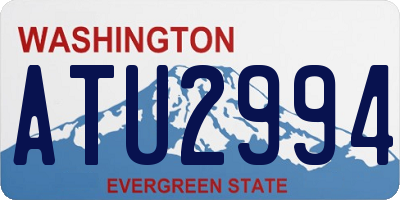 WA license plate ATU2994