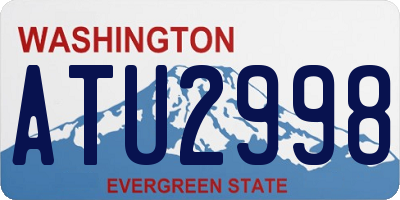 WA license plate ATU2998
