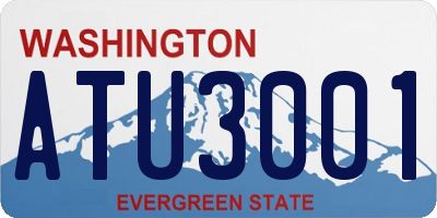 WA license plate ATU3001