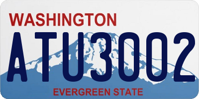WA license plate ATU3002