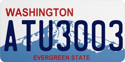 WA license plate ATU3003