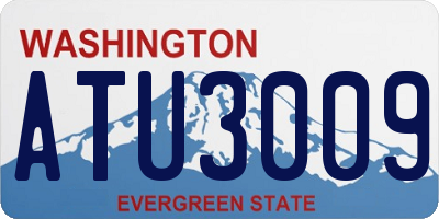 WA license plate ATU3009