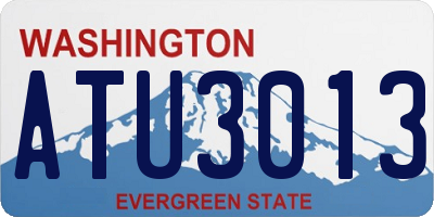 WA license plate ATU3013