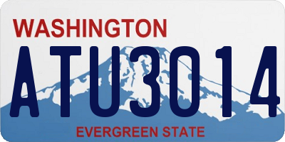 WA license plate ATU3014