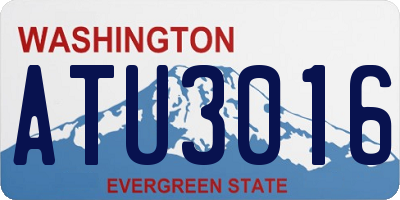 WA license plate ATU3016
