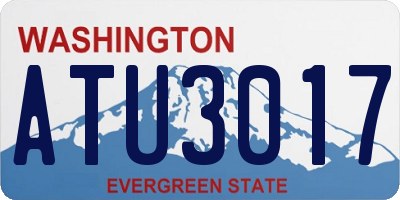 WA license plate ATU3017