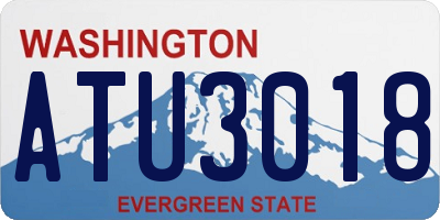 WA license plate ATU3018
