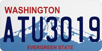WA license plate ATU3019