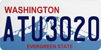 WA license plate ATU3020