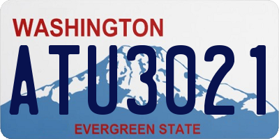 WA license plate ATU3021