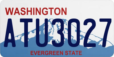 WA license plate ATU3027