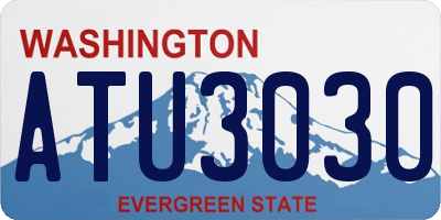 WA license plate ATU3030