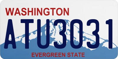 WA license plate ATU3031