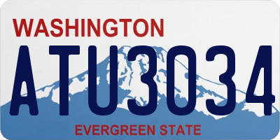 WA license plate ATU3034