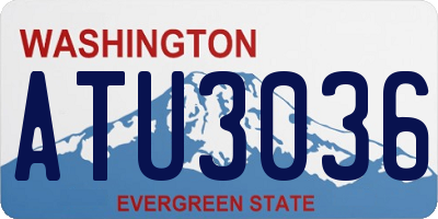 WA license plate ATU3036