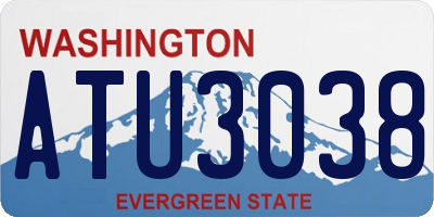 WA license plate ATU3038