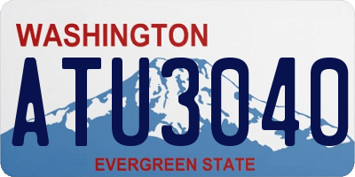 WA license plate ATU3040
