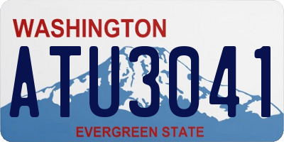 WA license plate ATU3041