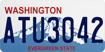 WA license plate ATU3042