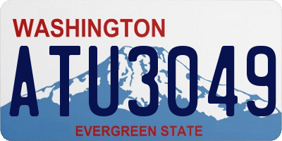 WA license plate ATU3049