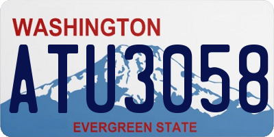 WA license plate ATU3058