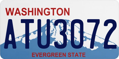WA license plate ATU3072