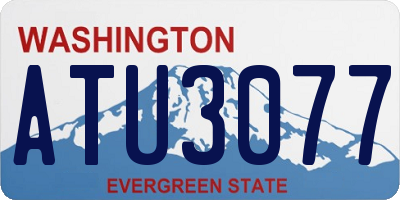 WA license plate ATU3077