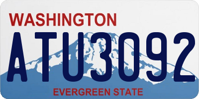 WA license plate ATU3092