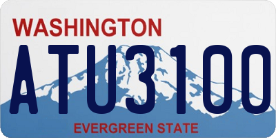 WA license plate ATU3100