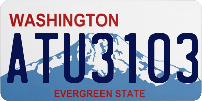 WA license plate ATU3103