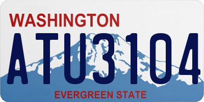 WA license plate ATU3104