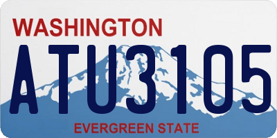 WA license plate ATU3105