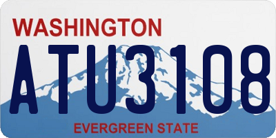 WA license plate ATU3108