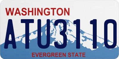 WA license plate ATU3110