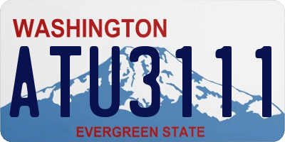 WA license plate ATU3111