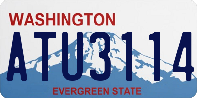 WA license plate ATU3114