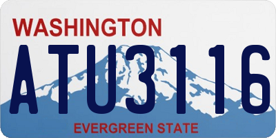 WA license plate ATU3116
