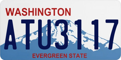 WA license plate ATU3117
