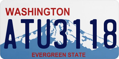 WA license plate ATU3118