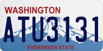 WA license plate ATU3131