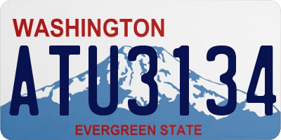 WA license plate ATU3134