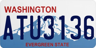 WA license plate ATU3136